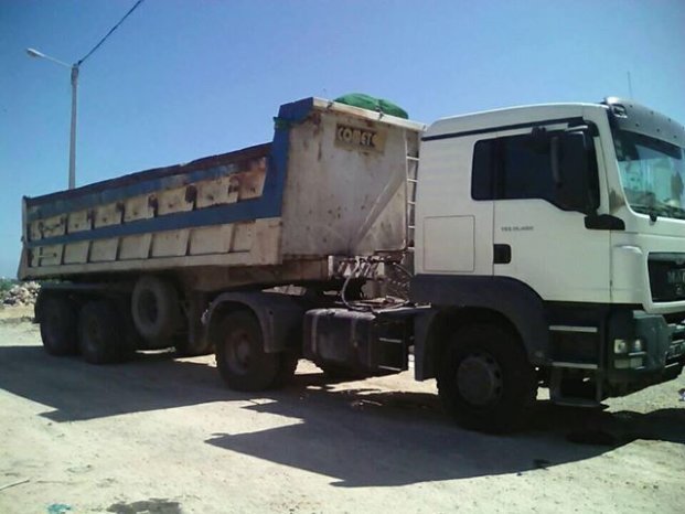 À vendre Tracteur avec semi remorque benne TP Man TGS 19.400 Bon état complet