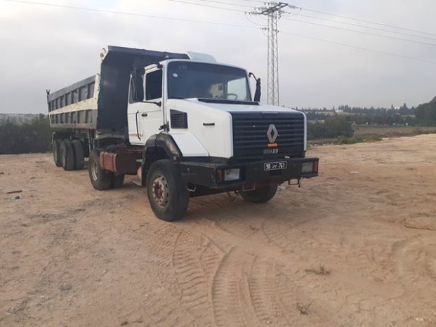 À vendre Tracteur avec semi remorque benne TP Renault CLM 385 complet