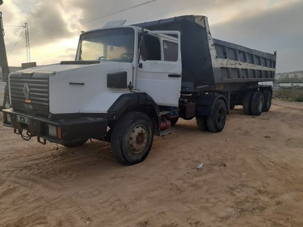 À vendre Tracteur avec semi remorque benne TP Renault CLM 385 complet