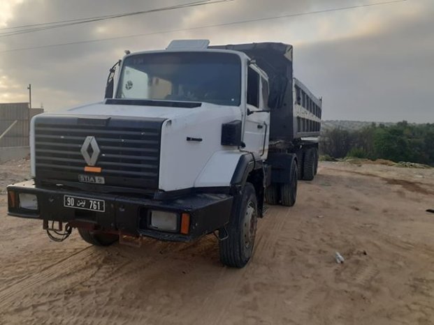 À vendre Tracteur avec semi remorque benne TP Renault CLM 385 complet