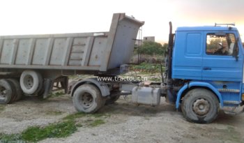 À vendre Tracteur avec semi remorque benne TP Scania 113H 310 Bon état complet