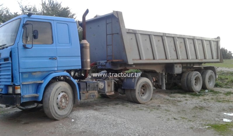 À vendre Tracteur avec semi remorque benne TP Scania 113H 310 Bon état complet