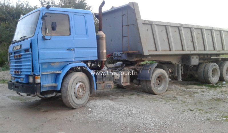 À vendre Tracteur avec semi remorque benne TP Scania 113H 310 Bon état complet