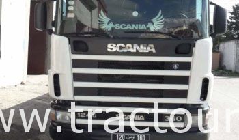 À vendre Tracteur avec semi remorque plateau sans ridelles Scania 124G 360 complet