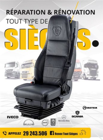 Atelier de rénovation et vente de tous types de siège complet