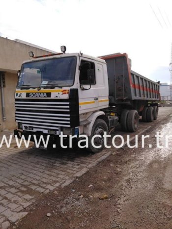 À vendre Tracteur avec semi remorque benne TP Scania 113H 360 complet