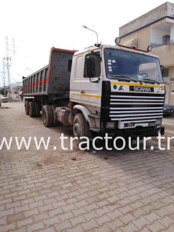 À vendre Tracteur avec semi remorque benne TP Scania 113H 360 complet