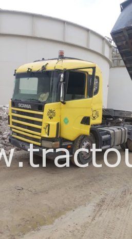 À vendre Tracteur avec semi remorque benne TP Scania 124G 360 complet