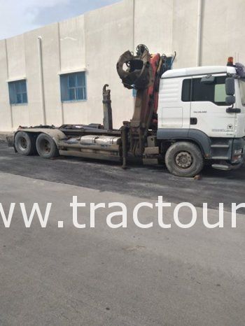 À vendre Camion avec caisson Ampliroll avec grappin Man complet