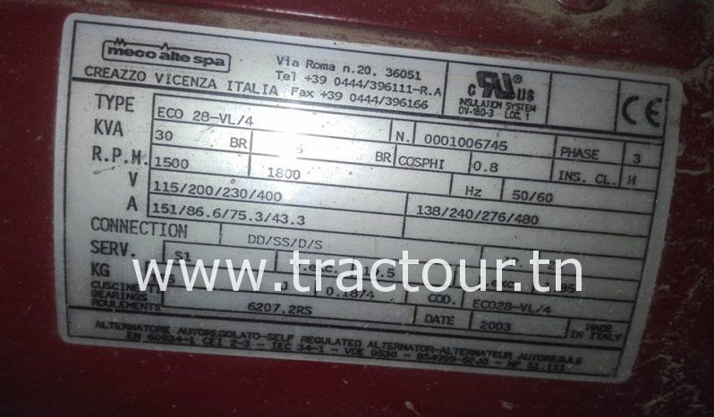 À vendre Groupe électrogène 3 cylindres Deutz 30 kVA complet