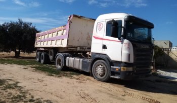 À vendre Tracteur avec semi remorque benne TP Scania R380 complet