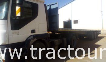 À vendre Tracteur routier Iveco Stralis 450 avec avec semi remorque plateau 3 essieux complet