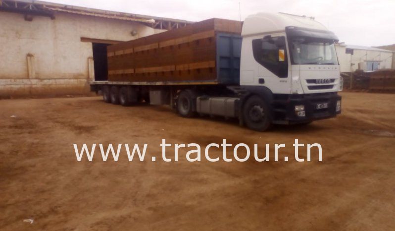 À vendre Tracteur routier Iveco Stralis 450 avec avec semi remorque plateau 3 essieux complet