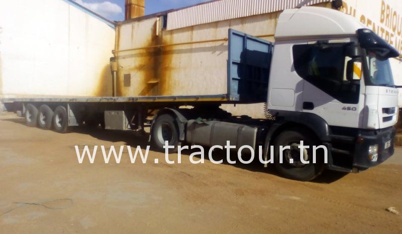 À vendre Tracteur routier Iveco Stralis 450 avec avec semi remorque plateau 3 essieux complet