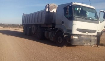 À vendre tracteur routier Renault Kerax 380 avec semi remorque benne complet