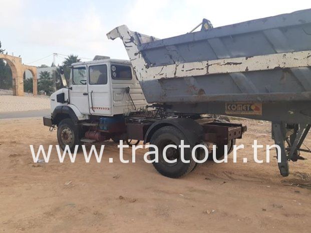 À vendre tracteur routier Renault CLM 385 avec semi remorque benne TP  Comet complet