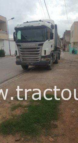 À vendre Tracteur Scania G380 avec semi remorque benne TP complet