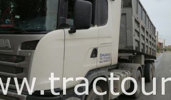À vendre Tracteur avec semi remorque benne TP Scania G410 complet