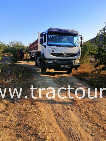 À vendre Tracteur routier Renault Kerax 440 DXi avec semi remorque plateau sans ridelles Sotime complet