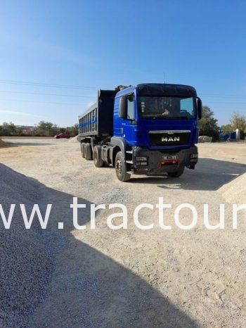 À vendre Tracteur routier Man TGS 19.400 avec semi remorque benne TP Sicame complet