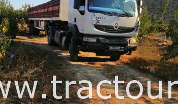 À vendre Tracteur routier Renault Kerax 440 DXi avec semi remorque plateau sans ridelles Sotime complet