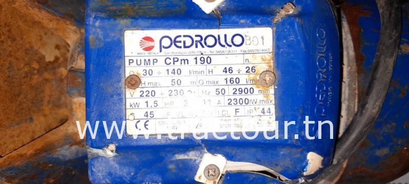 À vendre motopompe électrique Pedrollo 2 ch – 220 V – débit 140 L/min à 26m (Made in Italy) complet