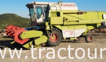 À vendre Moissonneuse batteuse Claas Dominator 76 avec moteur Mercedes complet