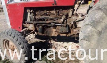 À vendre Tracteur Massey Ferguson 265 sans carte grise complet