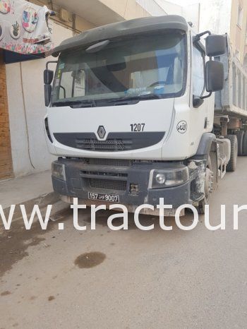 À vendre Tracteur routier Renault Premium 410 DXI avec semi remorque benne TP  (2007) complet