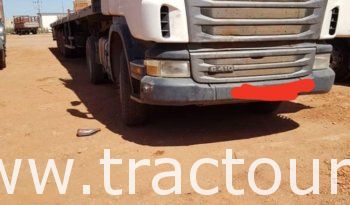 À vendre Tracteur routier Scania G410 avec semi remorque plateau 3 essieux 27 tonnes double roue (2013) complet