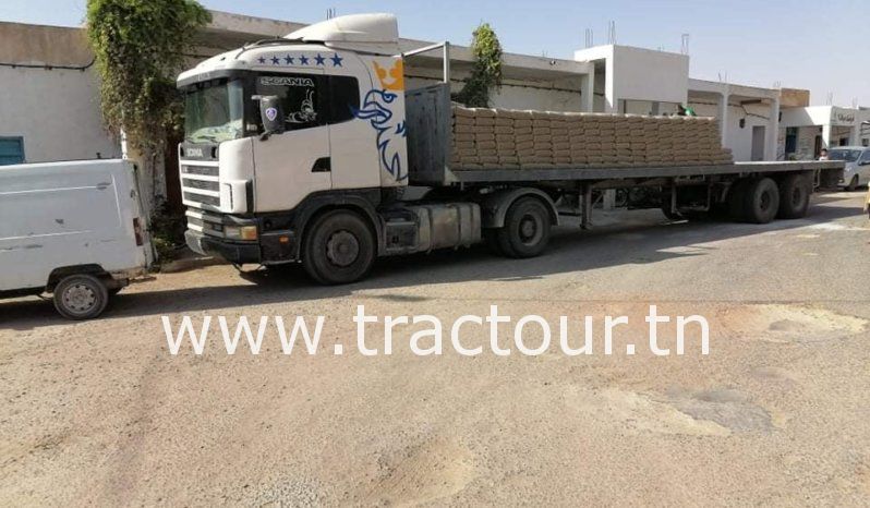 À vendre Tracteur Scania 124G 360 avec semi remorque plateau 30 tonnes complet