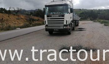 À vendre Tracteur Scania 124G 360 avec semi remorque plateau 30 tonnes complet