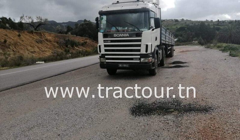 À vendre Tracteur Scania 124G 360 avec semi remorque plateau 30 tonnes complet