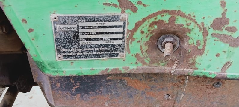 À vendre Tracteur Deutz M 70 07 Mateur complet
