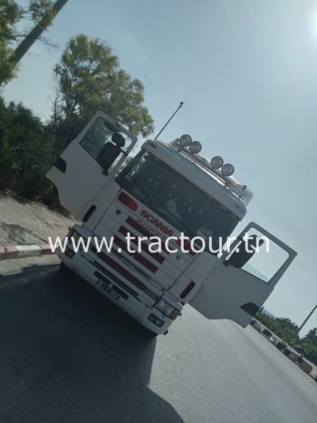 À vendre Tracteur Scania 124G 420 avec semi remorque benne céréalière Sicame complet