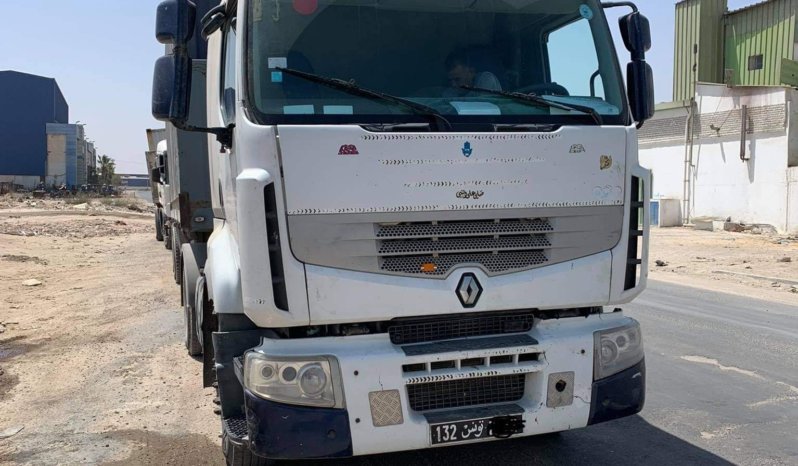 À vendre Tracteur Renault Premium Lander 380 DXI (2008) avec semi remorque plateau Tunicom (2012) complet