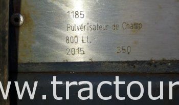 À vendre Pulvérisateur porté 800 litres avec réglage hydraulique et rampe 12 mètres (2015) complet