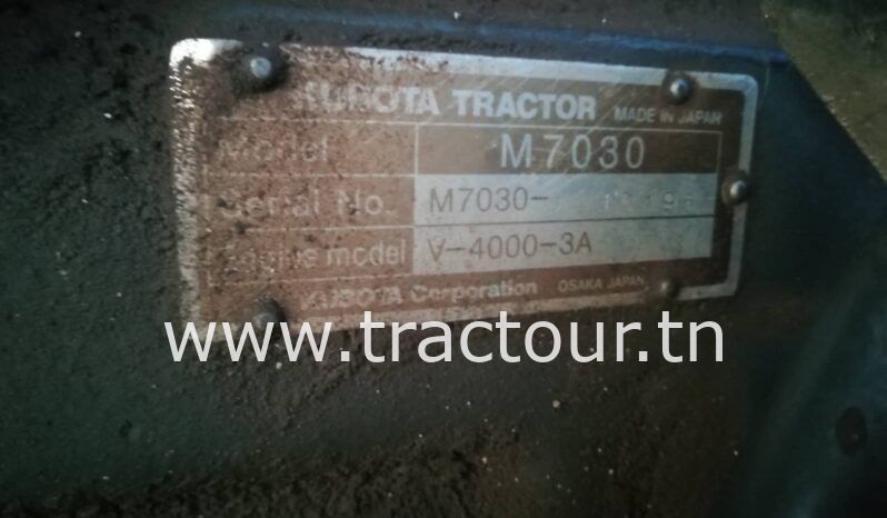 À vendre Tracteur Kubota M7030 complet