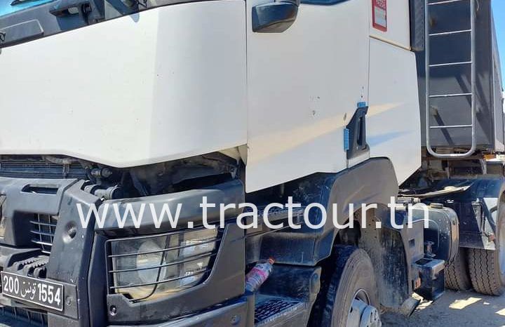 À vendre Tracteur Renault K 440 avec semi remorque benne TP Sicame (2018) complet