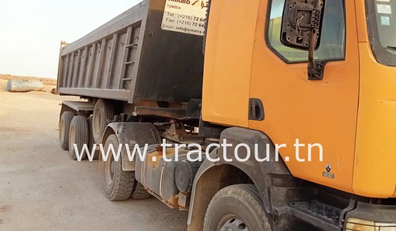 À vendre camion Renault Kerax 400 (2006) avec semi remorque benne TP Simatra (2017) complet