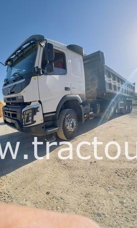 À vendre Tracteur Volvo FMX 400 avec semi remorque benne TP Simatra complet