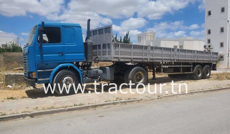 ⛔?VENDU تم البيع?⛔ camion Scania 113H 360 avec semi remorque plateau 25 tonnes ️(1990) complet