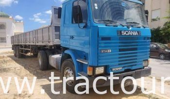 ⛔?VENDU تم البيع?⛔ camion Scania 113H 360 avec semi remorque plateau 25 tonnes ️(1990) complet