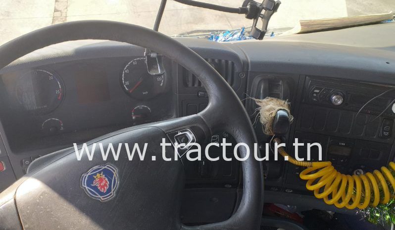 À vendre camion scania G380 avec semi remorque plateau avec ridelles complet