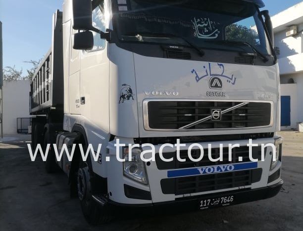 À vendre Tracteur Volvo FH12 380 avec semi remorque benne TP complet