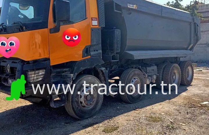 À vendre 2 Camions benne TP  8×4 Renault K 500 (2016) complet