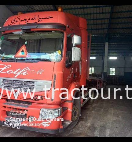 À vendre camion Renault Premium 450 DXI avec semi remorque plateau complet